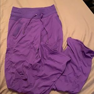 Lululemon purple dance studio pants unlined
